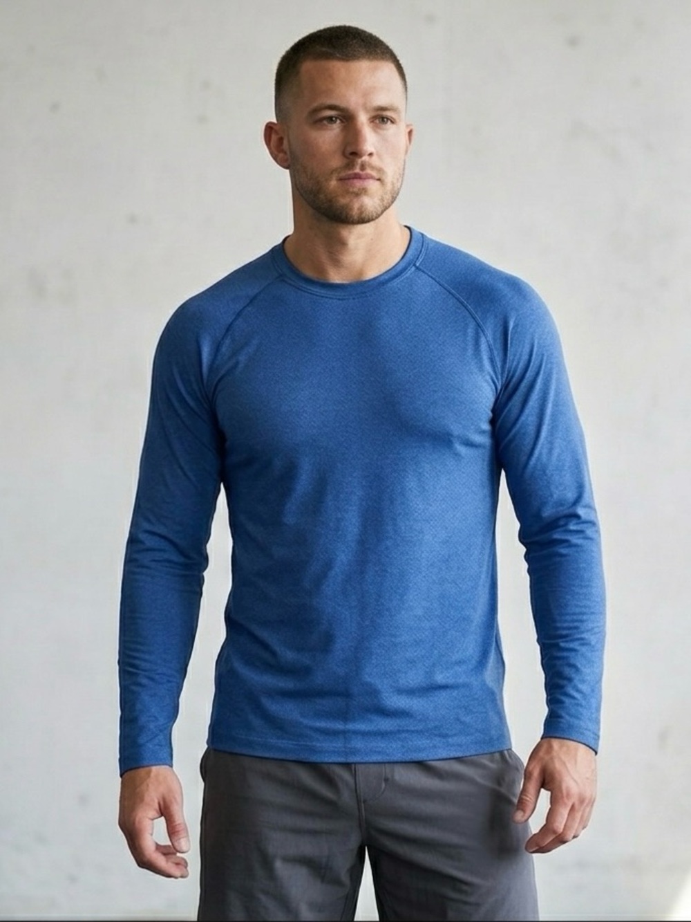 Rhone Men's Vapor Training Long Sleeve Top Blue